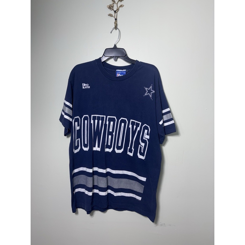 Vintage Pro Player Dallas Cowboys Troy Aikman NFL Tee Shirt Size Large